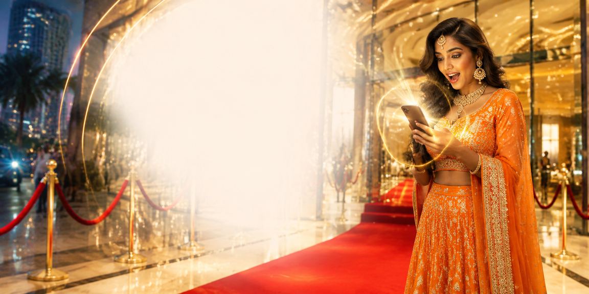 VIP player receiving bonus on mobile slots in India casino environment